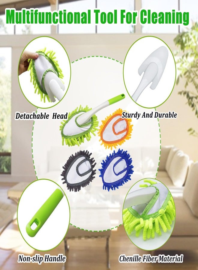 BAIDOON Microfiber Duster for Cleaning, Hand Washable Dusters with 4 pcs Replaceable Microfiber Head,Wet and Dry Use, Detachable Cleaning Supplies for Office, Car, Window, Furniture, Wall - Image 5