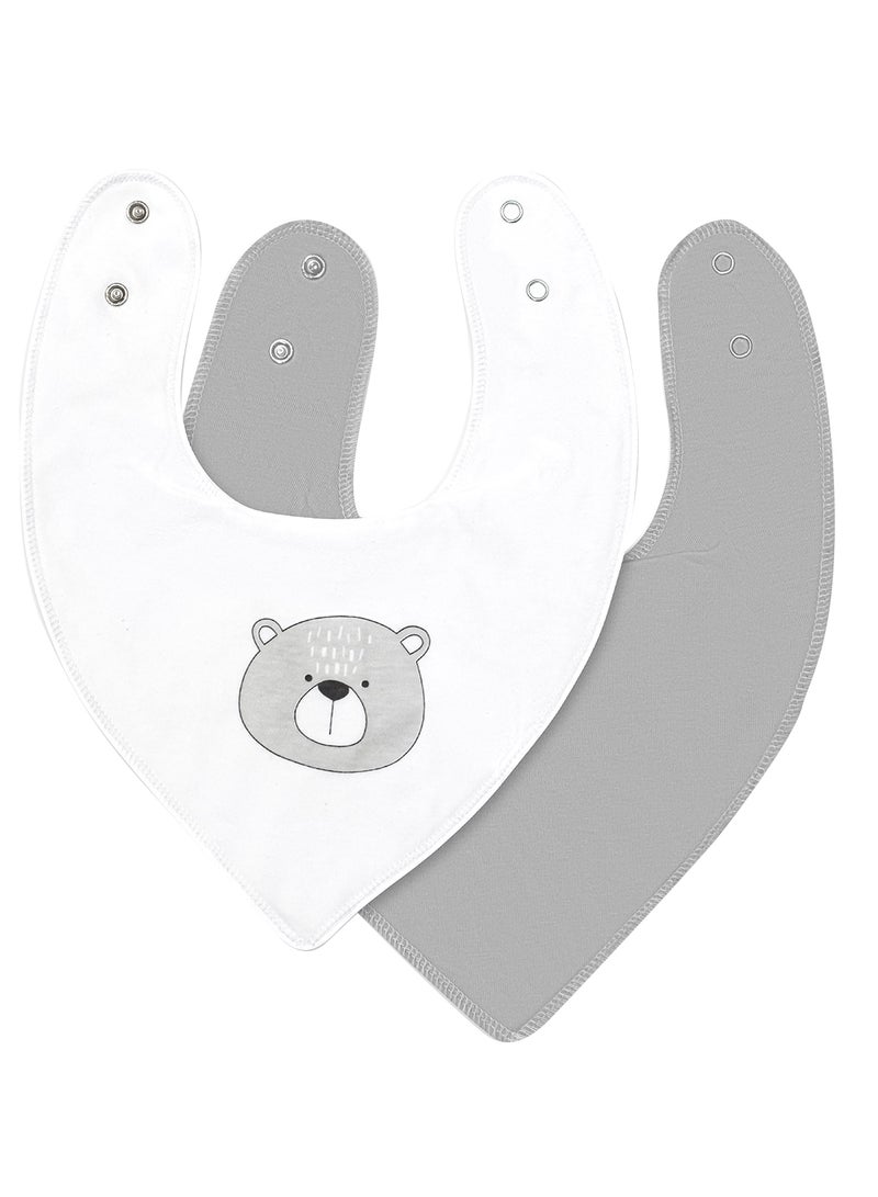 Moon Bandana Bibs Regular Organic Pk 2 - Image 1