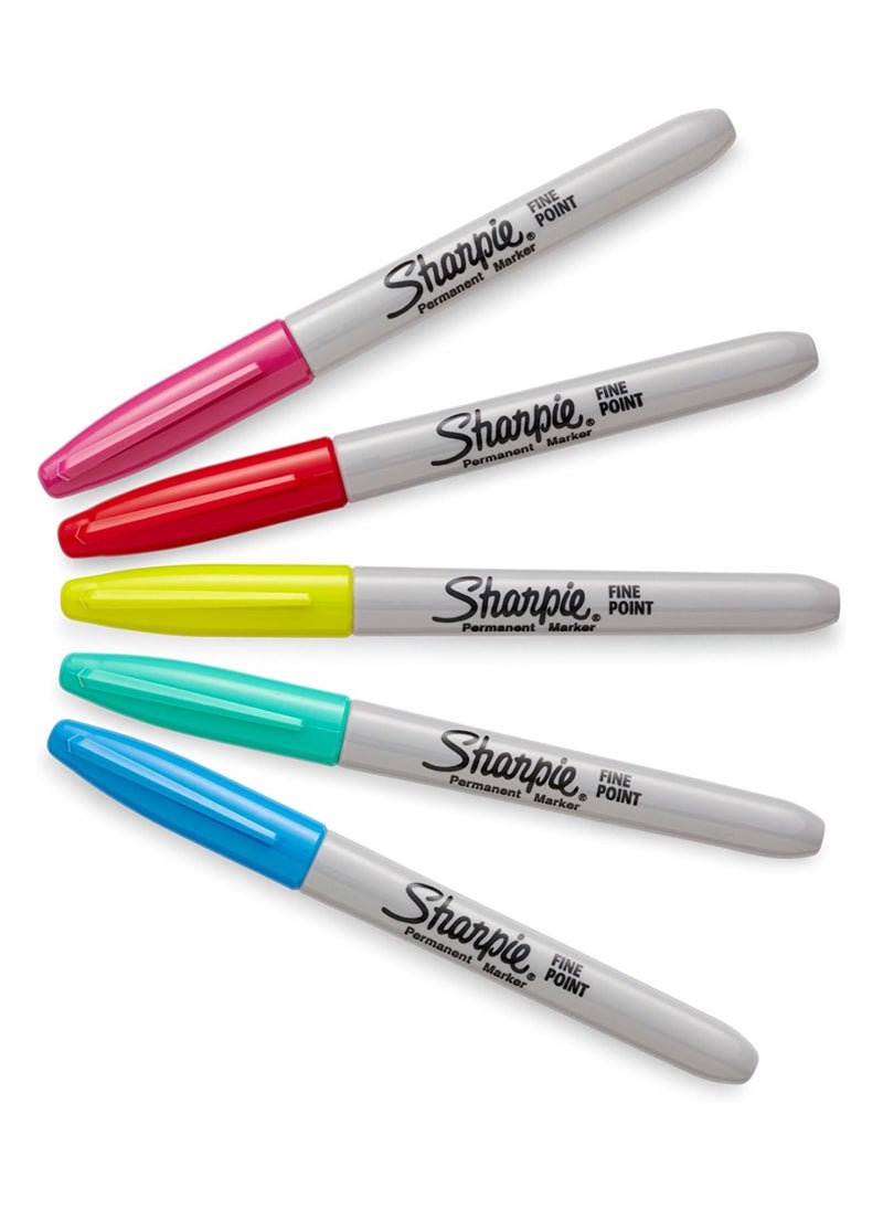 Sharpie Sharpie Color Burst Permanent Markers, Fine Point, Assorted, 5Pack  - Image 2