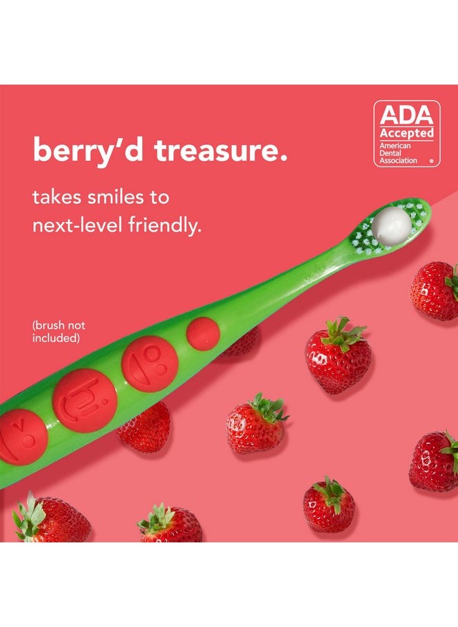Hello hello Kids Natural Wild Strawberry Toothpaste with Fluoride, SLS Free, ADA Accepted, Ages 2+, Vegan, 4.2 Ounces (3 Pack)  - Image 2