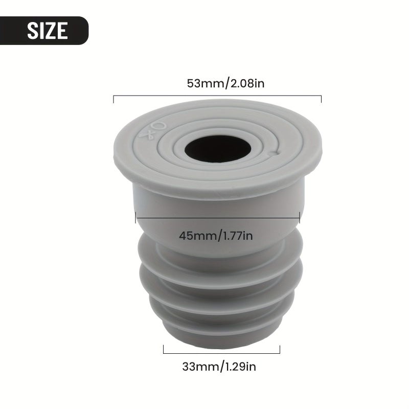 Washing Machine Drain Seal 53mm Grey Silicone O Ring Pipe Washer 1pc With Lid - Image 3