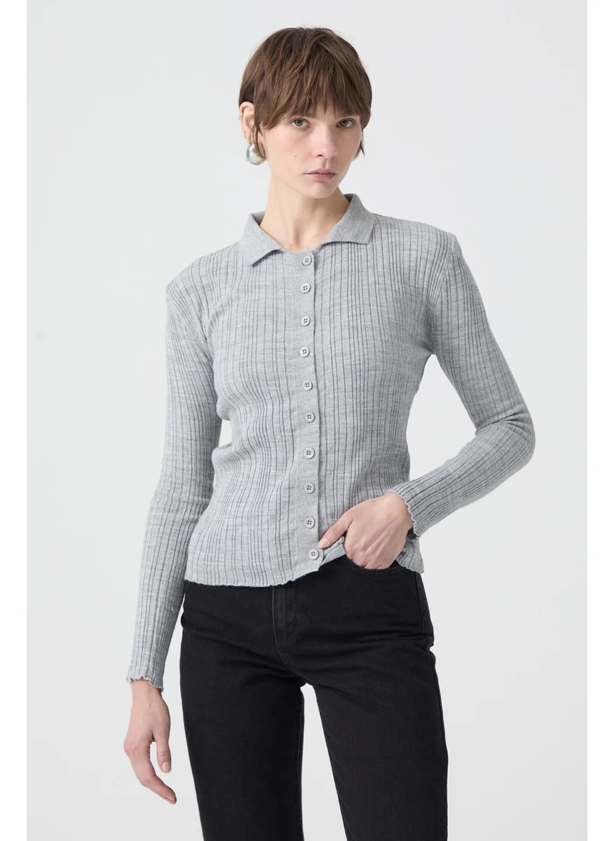 Touche Polo Neck Fine Knitwear Body