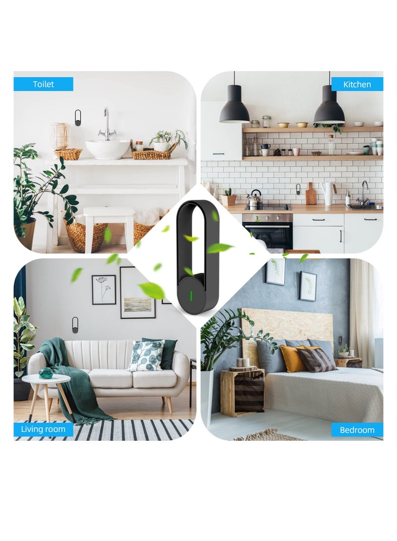 SYOSI قم بتوصيل جهاز تنقية الهواء بالأيونات السالبة، جهاز تنقية الهواء الصغير، هادئ ومنخفض الطاقة، مؤين الهواء المحمول للمطبخ، والمراحيض، وغرف النوم، وغرفة التدخين، وغرفة الحيوانات الأليفة - Image 2