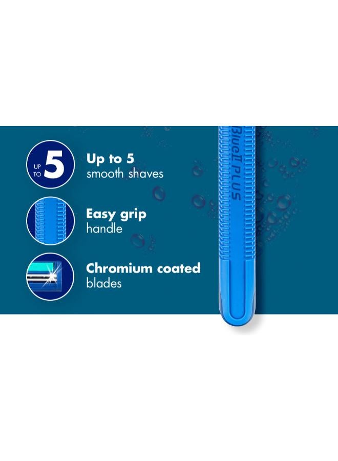 Gillette Pack Of 14 Blue II Plus Disposable Razor Set  - Image 3