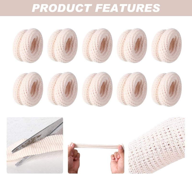 LINXIU 10Pcs Finger Bandage Fingertip Bandages Breathable Thumb Protector Skin Color Cotton Fingers Cots for Work Kitchen Garden - Image 3
