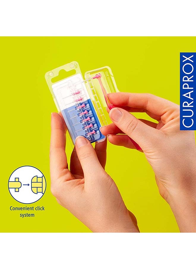 CURAPROX فرشاة أسنان بين الأسنان CPS 08 Prime Refill من Curaprox، باللون الوردي، 8 قطع - 8 × 0.8 مم - 3.2 مم فرشاة أسنان داخلية.  - Image 4