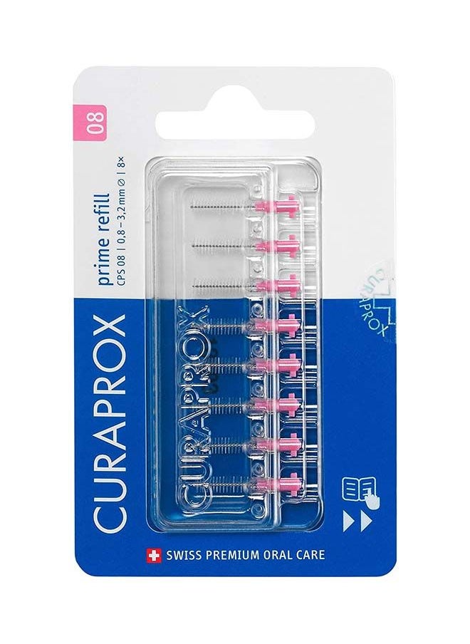 Curaprox CPS 08 Prime Refill Interdental Brushes, Pink, 8 Count - 8 x 0.8mm - 3.2mm Internal Toothbrushes. - pzsku/ZBDAC7A81F2B922BF19B9Z/45/_/1662035219/942f4c80-12a6-4d3a-90b1-a5d7a47196d6