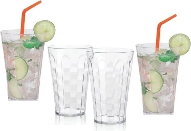 Tupperware Diamond Glass Set of 4 475 ml Transparent