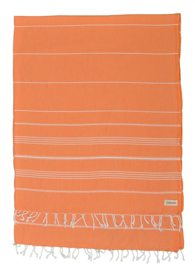 TOWELS ANATOLIA XL BEACH BLANKET THROW BLANKET TURKISH TOWEL 100 COTTON EXTRALARGE QUICKDRY LIGHTWEIGHT PREMIUM PESHTEMAL TOWEL 61X82 INCHES ORANGE