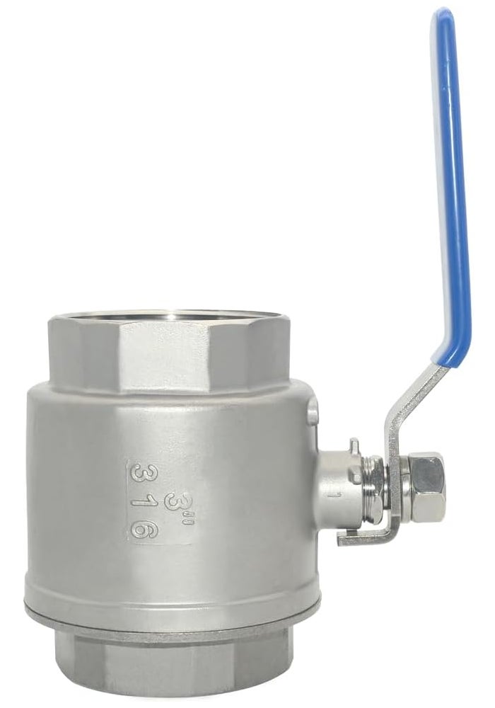 DAN SPEED 3" NPT Female 316 Stainless Steel Full Port Ball Valve with Vinyl Handle - Image 4