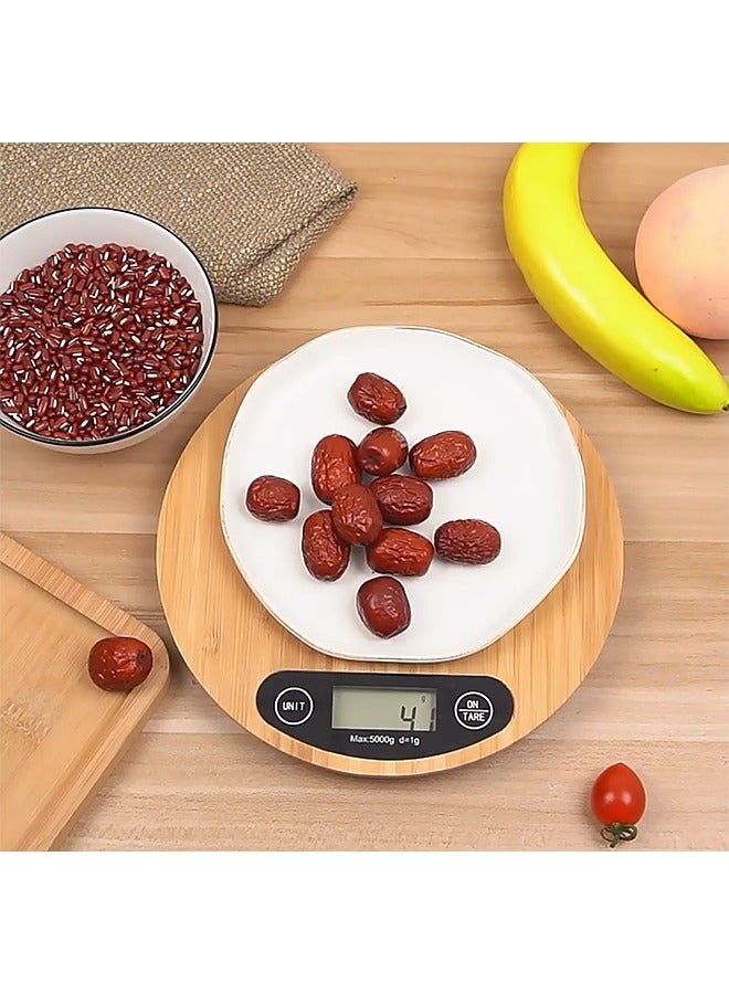 MITOYO Bamboo Electronic Weigher - Digital Food Scale - Highly Accurate - Kitchen Measuring Tools - 5KG  - Image 1