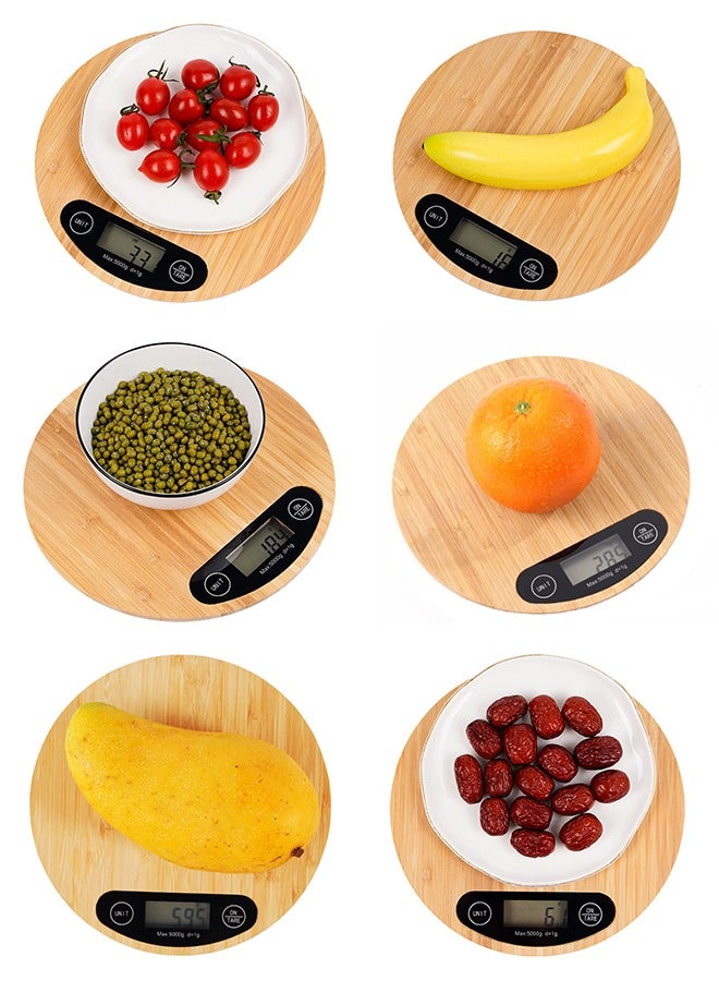 MITOYO Bamboo Electronic Weigher - Digital Food Scale - Highly Accurate - Kitchen Measuring Tools - 5KG  - Image 3