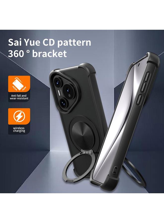 Zaboon Case For Huawei Pura 70 Pro CD Texture 360 Degree Rotating Holder MagSafe Phone Case - Image 3