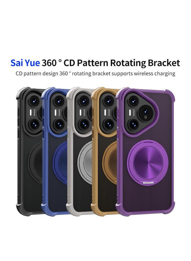 Zaboon Case For Huawei Pura 70 Pro CD Texture 360 Degree Rotating Holder MagSafe Phone Case - Image 2