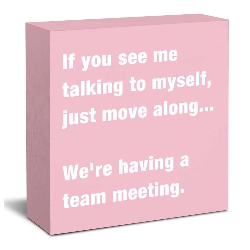 TAGDANK Pink Cubicle Decorations Office Desk Decor Accessories for Women Cute Office Cubicle Decor Pink Gifts for Women Coworker Friends Female Funny Sign Decorations - Image 1