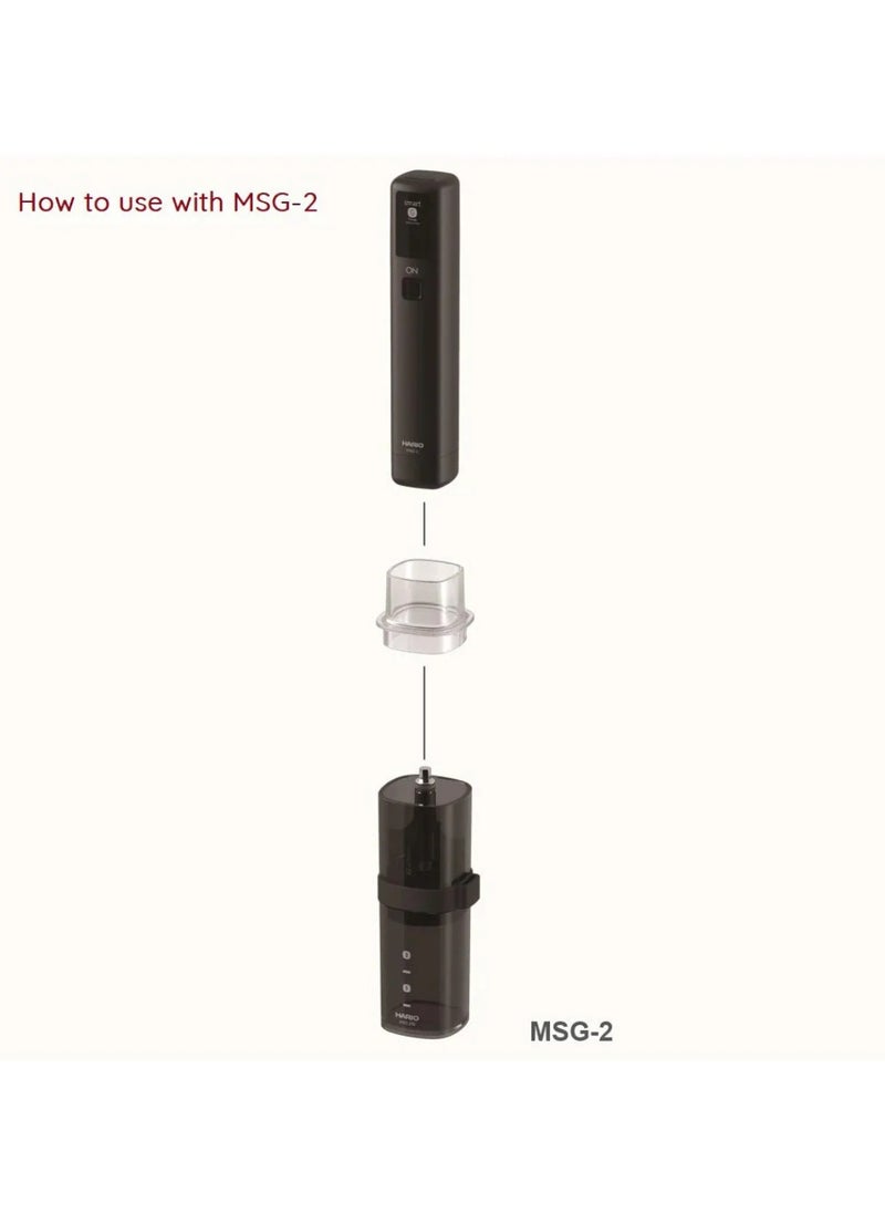 Hario Electro Solo Mobile Mill Stick, Portable Electric Attachment for Smart G Coffee Mill Hand Grinder, USB Rechargeable  - Image 2