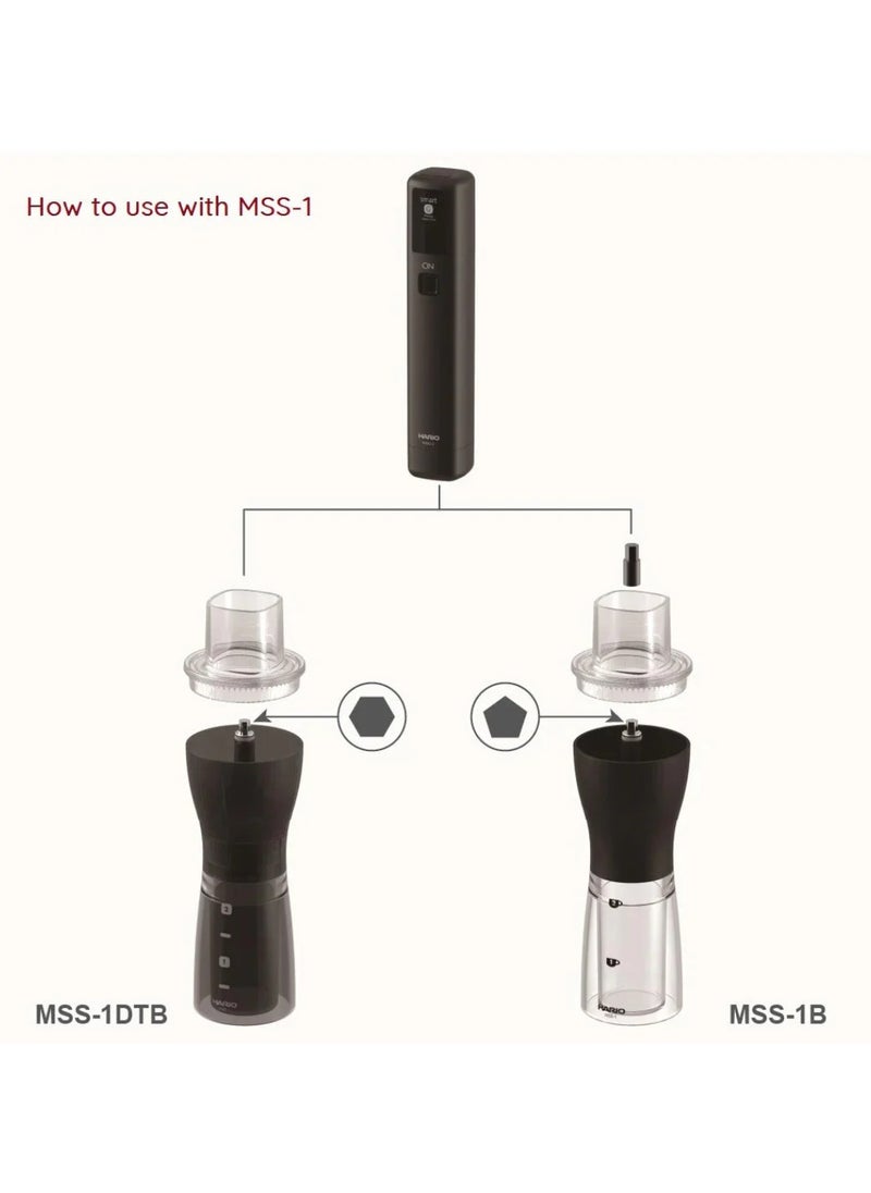 Hario Electro Solo Mobile Mill Stick, Portable Electric Attachment for Smart G Coffee Mill Hand Grinder, USB Rechargeable  - Image 3