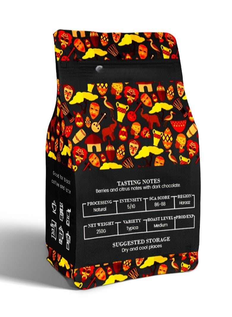 Tealand Coffee Island Yemen Haraaz Specialty Coffee 100% Arabica Beans Medium Roast Fruity And Confectionery Profile Berries Citrus & Dark Chocolate Flavor SCA Score 88, 250 Gram  - Image 2