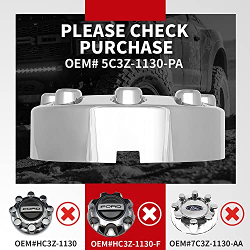 KitsPro أغطية مركز العجلات KitsPro لفورد F-250 F-350 SRW ريم 5C3Z-1130-PA بديل غطاء المحور، عبوة من 1 - Image 3