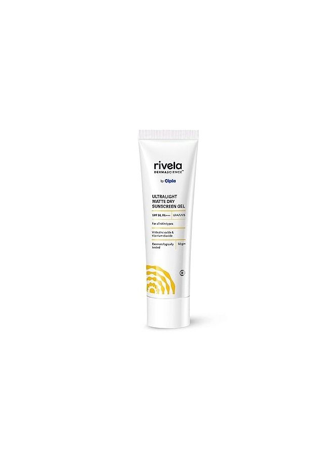 Rivela Dermascience Ultralight Matte Sunscreen Gel SPF 50, PA+++ - Image 1