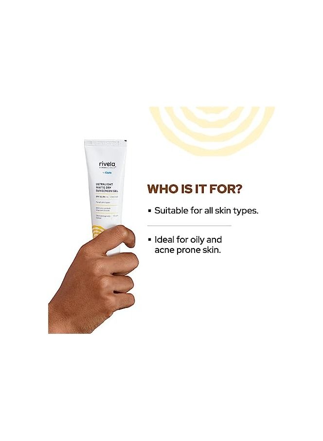 Rivela Dermascience Ultralight Matte Sunscreen Gel SPF 50, PA+++ - Image 5