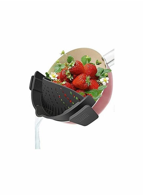 Clip on Strainer, Strainer, Kitchen Flexible Food Colander Durable Safe