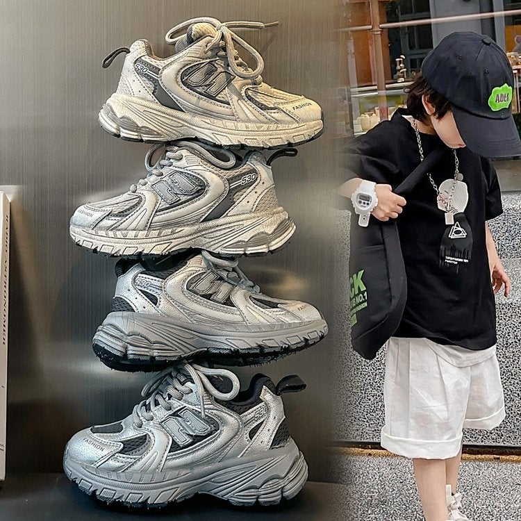 Genuine Leather Boys' Shoes 2025 New Children'S Sneaker Girls' Torre Shoes Students Light Running Shoes Trendy - Image 2