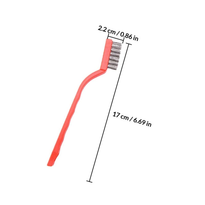3Pcs Mini Industrial Stainless Steel Wire Rust Cleaning Brush Set with Copper Bristles - Image 3