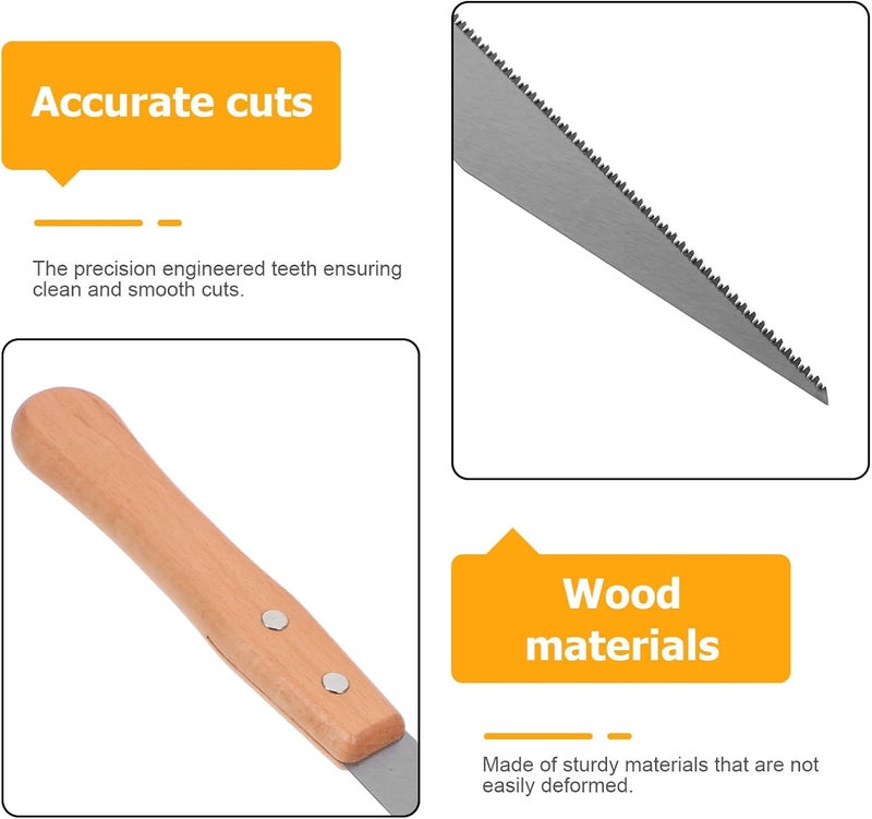 VOSAREA Small Hand Saw for Woodworking Pull Saw with Fine Teeth and Hardened Tip for Tree Cutting and Wood Joinery for Home Use - Image 3