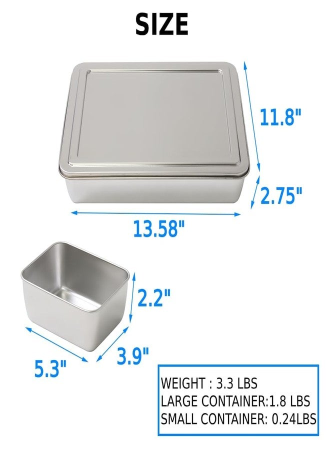 Japard Stainless Steel Seasoning Box with Lid, Food Storage Container with Tray Spice Organizer Jars, 6 Grids Spice Salt Sugar, Kitchen Utensils - Image 3
