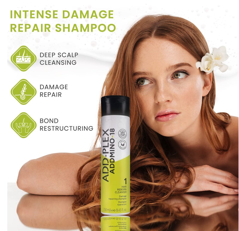 ADDMINO 18 HAIR REBORN CLEANSER STEP-01 250ML/8.45 Fl.oz. - Image 3