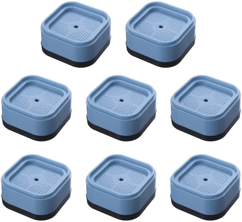 SNEHANSH SNEHANSH Anti Slip Washing Machine Support pad Shock And Noise Cancelling Feet Pads Anti Slip Noise Cancelling Washing Machine Feet for Any Washer Dryer BLUE PACK OF 8  - Image 1