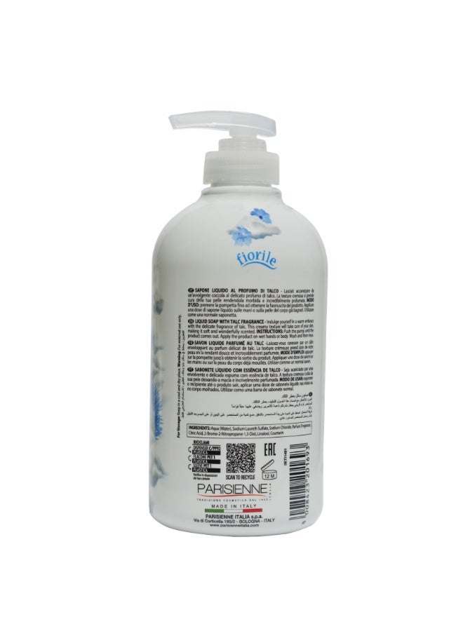 Fiorile Liquid Soap Talc 500ML | Nourishing & Moisturizing Hand Wash | Germ Protection & Deep Cleansing | Perfect for all skin types - Image 2