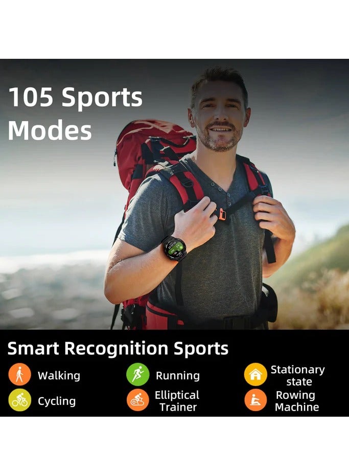 Mibro Smart Watch GS Pro (Black) - 1.43" Amoled Display, Bluetooth Calling, 20 Day Battery Life, 5ATM Waterproof - Image 5