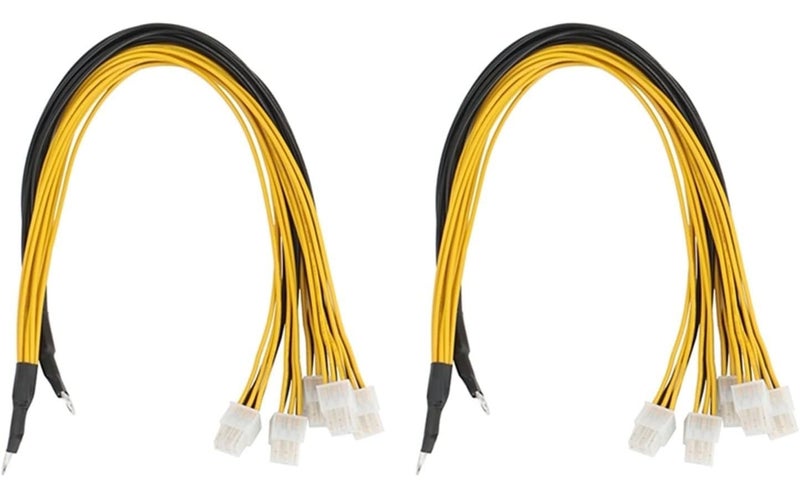 2 Pcs 6 Pin PCIe Power Supply Cable for Server Antminer S9 S9i Z9 P3 P5 Miner PSU - Image 1