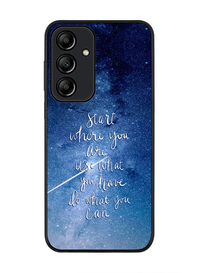 Stylizedd Rugged Black Edge Case for Samsung Galaxy A55, Slim fit Soft Case Flexible Rubber Edges Anti Drop TPU Gel Thin Cover -  Start, Use, Do  - Image 1