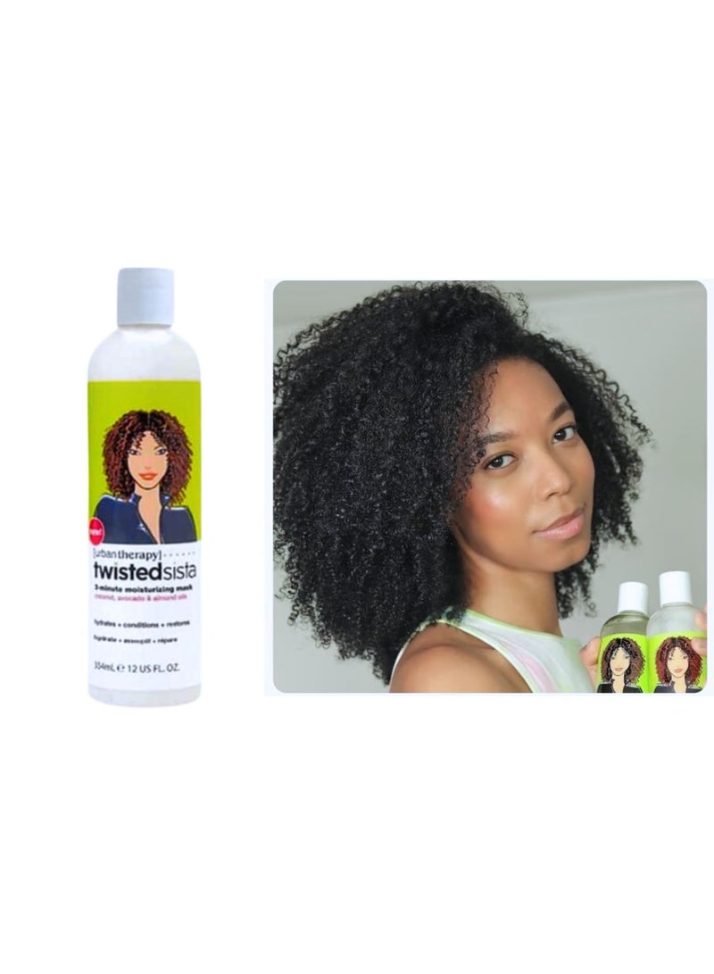 Twisted Sista 3-Min Moisturizing Mask 12oz with Coconut, Avocado, & Almonds Oil - Image 3