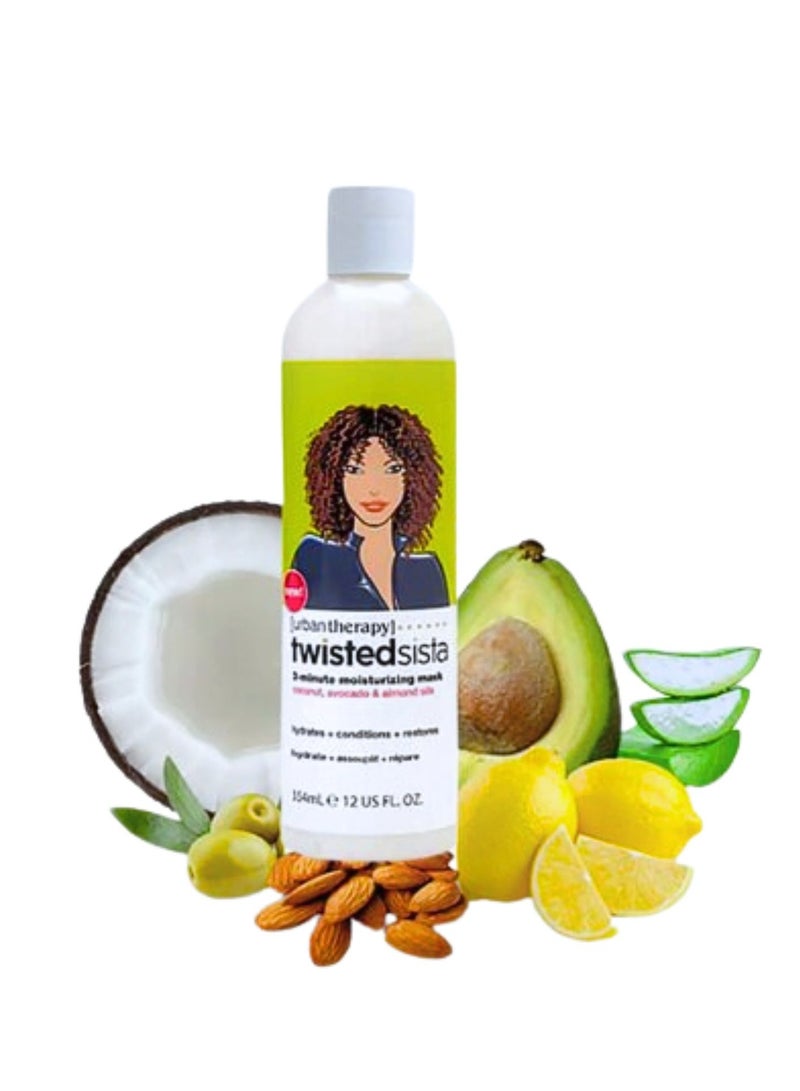 Twisted Sista 3-Min Moisturizing Mask 12oz with Coconut, Avocado, & Almonds Oil - Image 1
