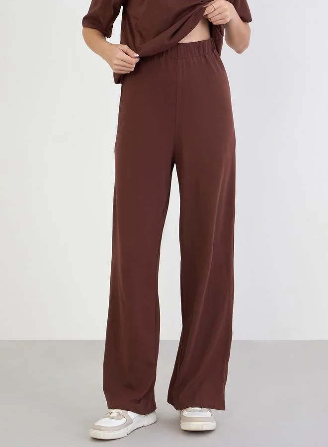 Styli Styli Oversized T-Shirt and Wide Leg Joggers Co-Ords