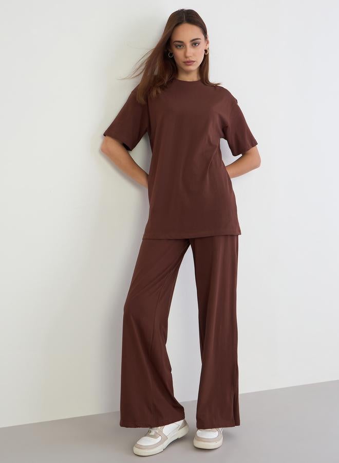 Styli Oversized T-Shirt and Wide Leg Joggers Co-Ords - Image 2