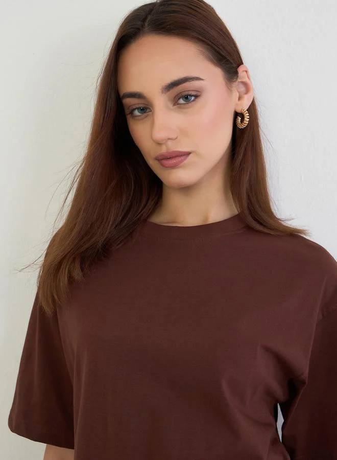 Styli Styli Oversized T-Shirt and Wide Leg Joggers Co-Ords