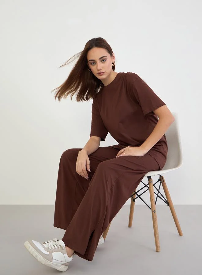 Styli Oversized T-Shirt and Wide Leg Joggers Co-Ords