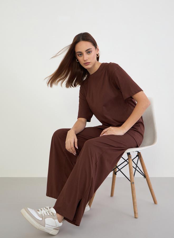 Styli Oversized T-Shirt and Wide Leg Joggers Co-Ords - Image 1