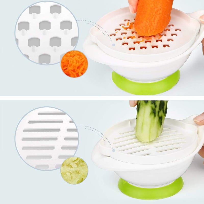 Matyz Versatile Baby Food Maker Set - Toddler Food Mills with Mash Bowl, Hand Masher, Citrus Juicer, Grater - Making Homemade Baby Food - Fruits and Vegetables Masher - No BPA ( Green) - Image 5