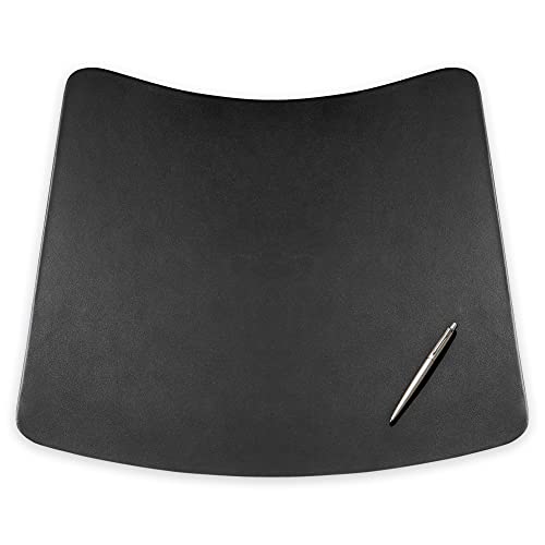Dacasso Black Leather 17" x 14" Round Table Conference Pad (P1024) - Image 1