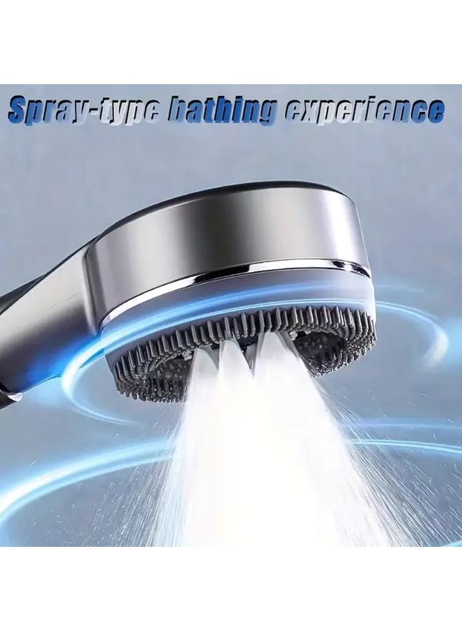 Grey Handheld Shower Head 4 Mode Massage Function 3 Spray Modes One Touch Water Control - Image 3