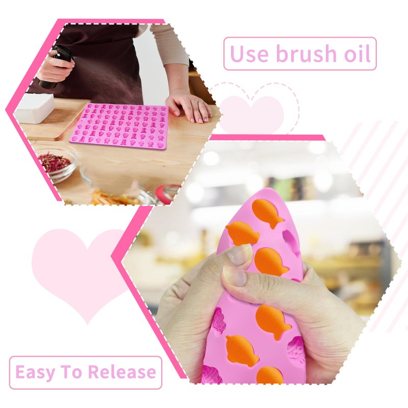 Ecerangus 2 Pcs Gummy Fish Candy Molds Silicone  Cat Dog Treat Molds 152 Cavity Fish Mini Silicone Mold For Chocolate  Fondant  Candy  Biscuits  Cookie  Jelly And Cat Dog Training Commands Concept - Image 5
