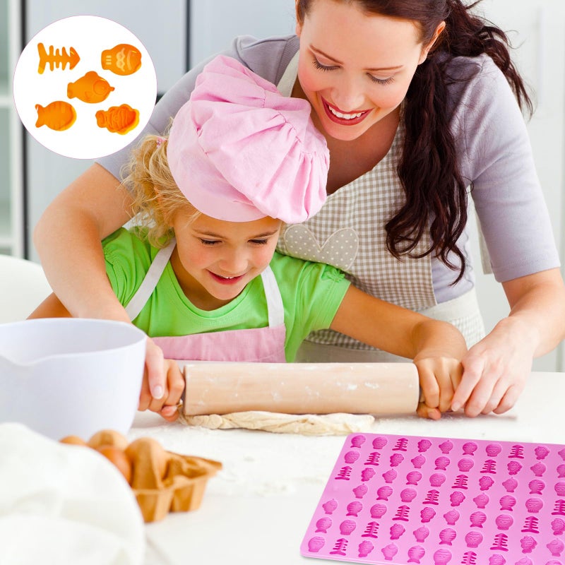 Ecerangus 2 Pcs Gummy Fish Candy Molds Silicone  Cat Dog Treat Molds 152 Cavity Fish Mini Silicone Mold For Chocolate  Fondant  Candy  Biscuits  Cookie  Jelly And Cat Dog Training Commands Concept - Image 3