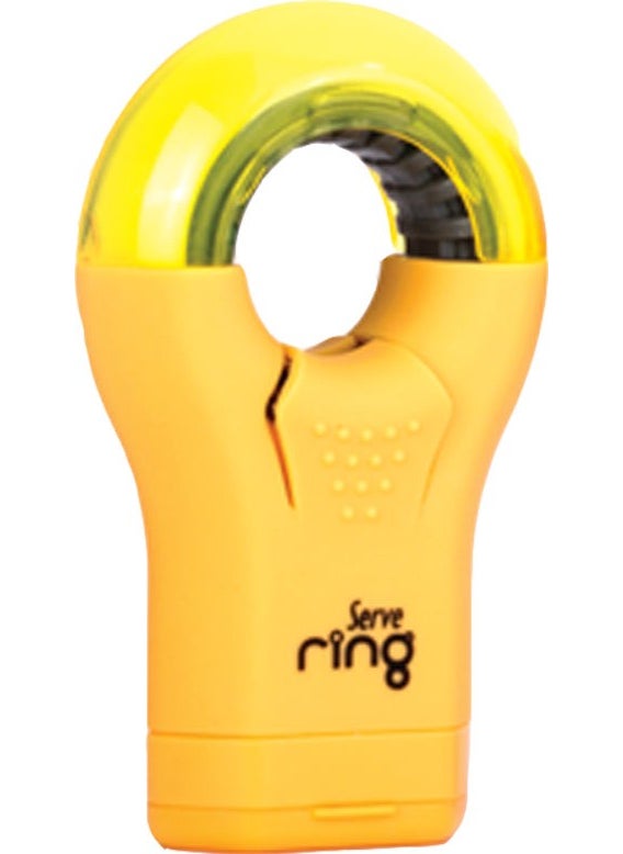 Serve Ring Pencil Sharpener with Eraser Pastel Yellow 
