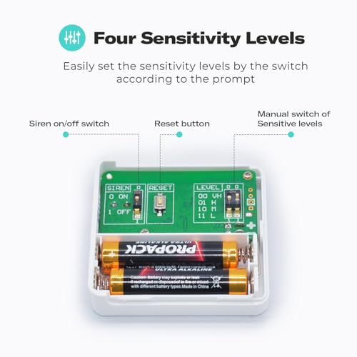 THIRDREALITY Zigbee Vibration Sensor, 110dB Alarm, Adjustable Sensitivity, Works with Echo, SmartThings, Home Assistant - Image 3